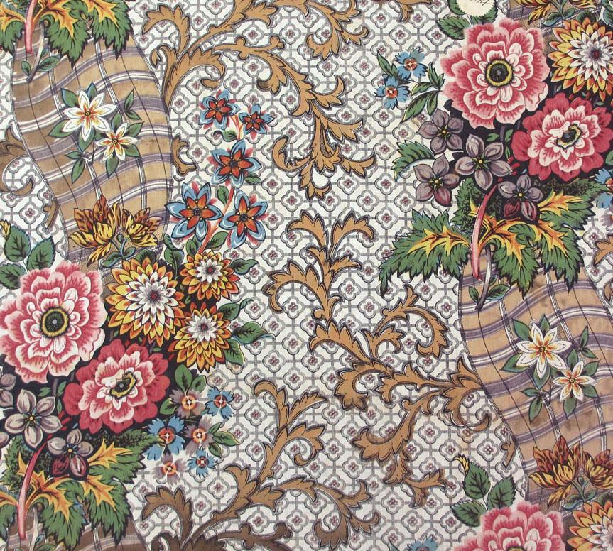 T1269 textile, printed design repeat