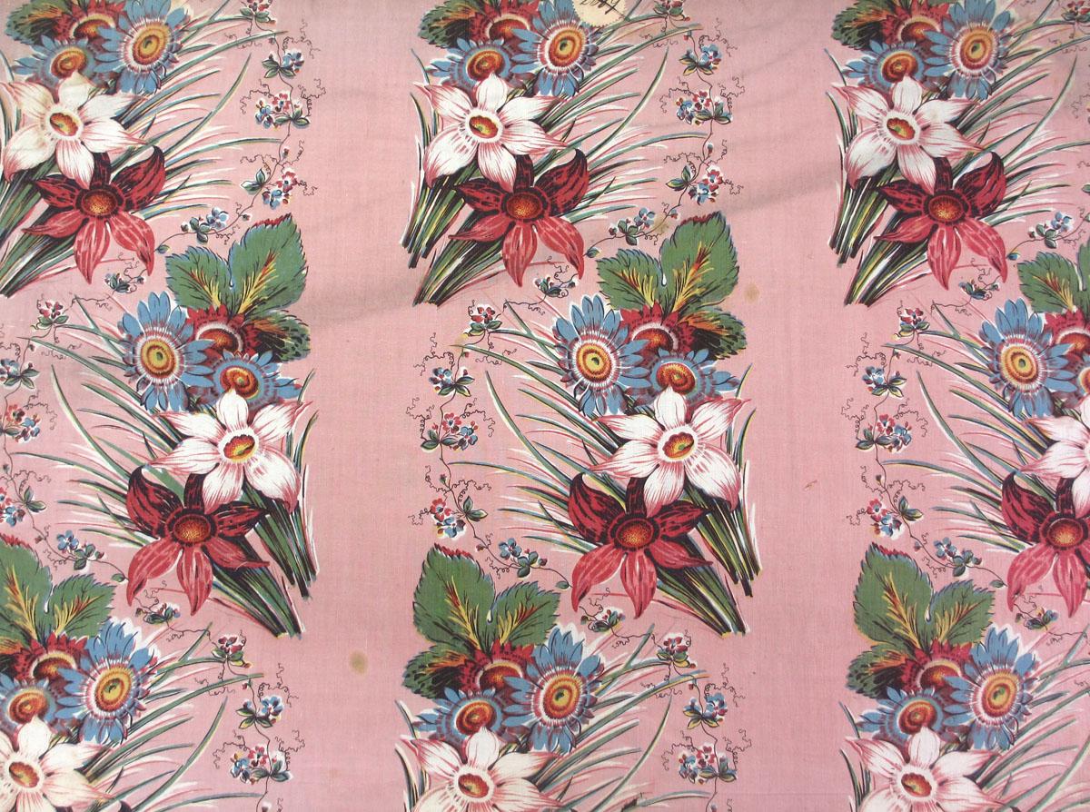 T1271 textile, printed design repeat