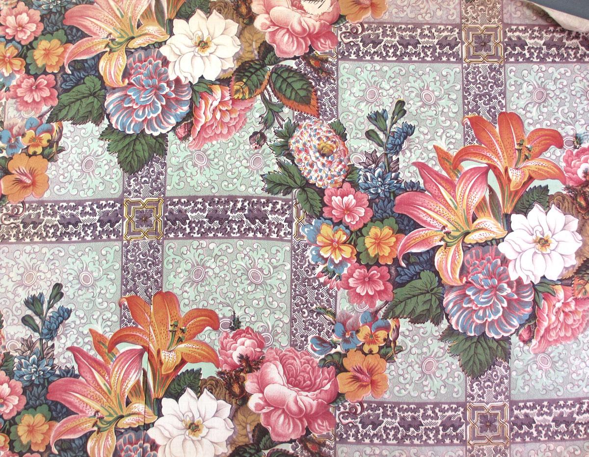 T1273 textile, printed design repeat