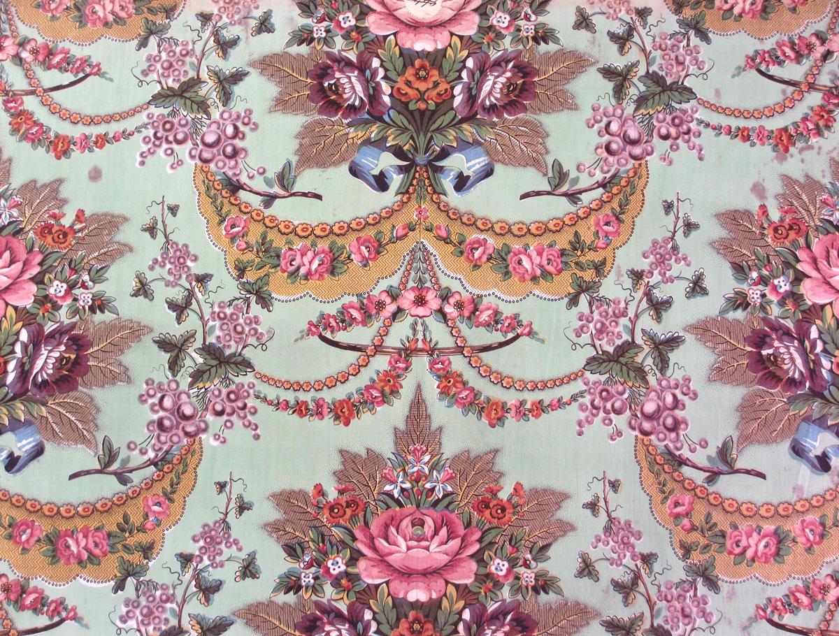 T1275 textile, printed design repeat