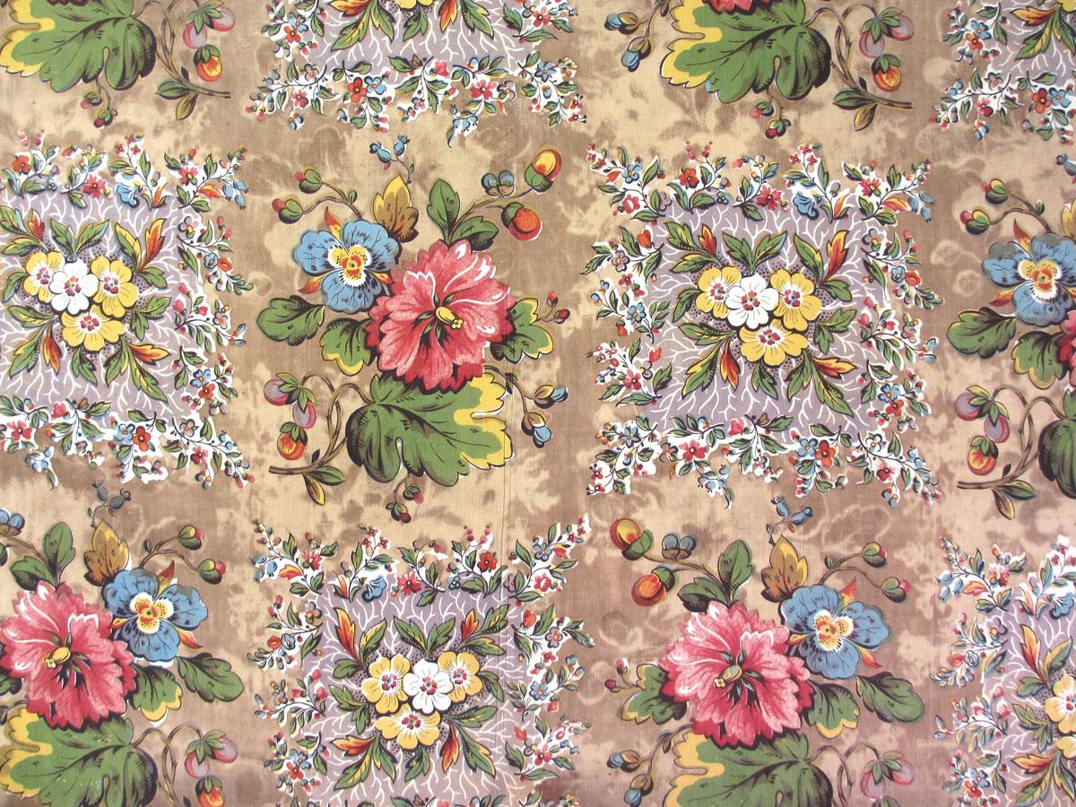 T1279 textile, printed design repeat