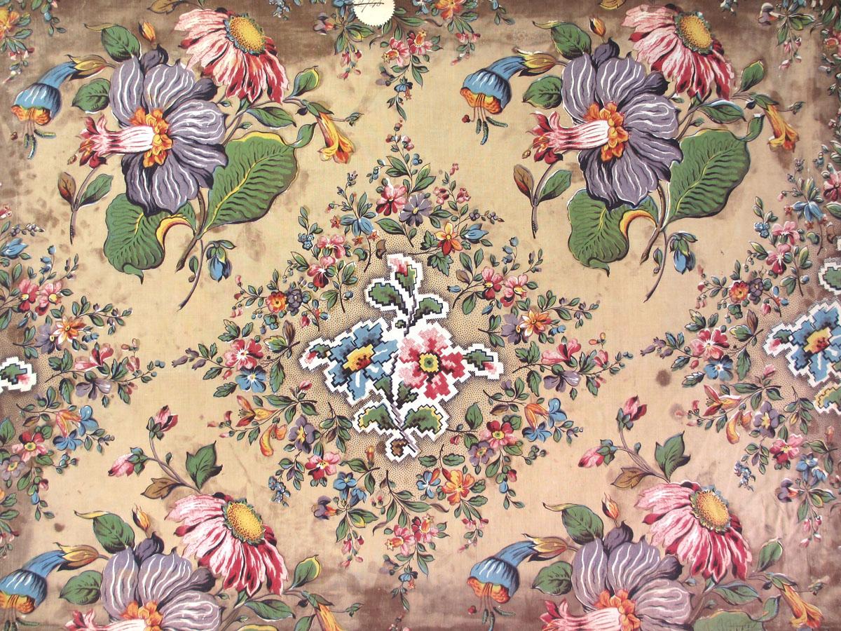 T1280 textile, printed design repeat