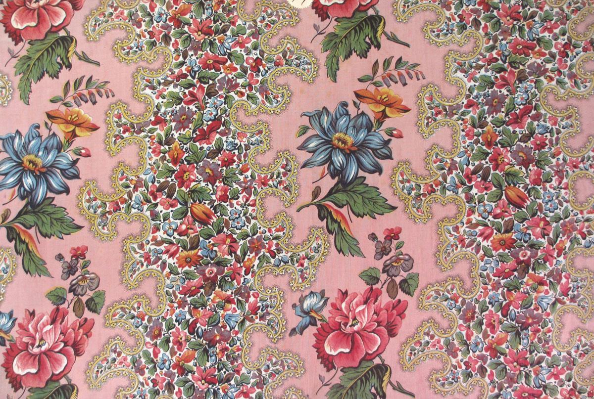 T1281 textile, printed design repeat