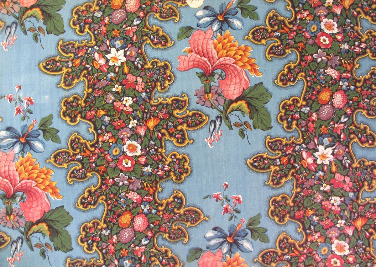 T1282 textile, printed design repeat