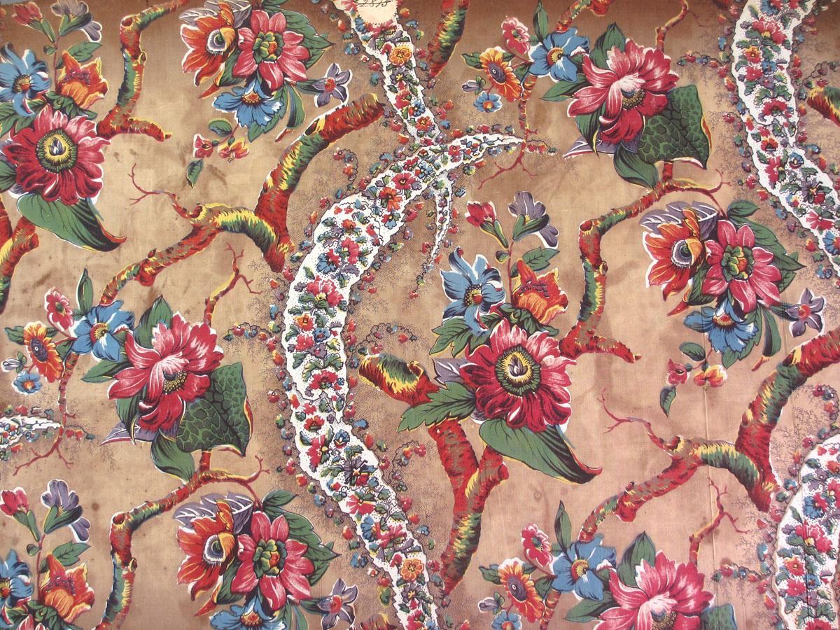 T1285 textile, printed design repeat
