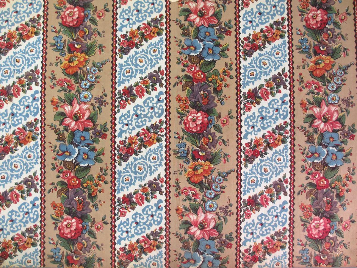 T1287 textile, printed design repeat