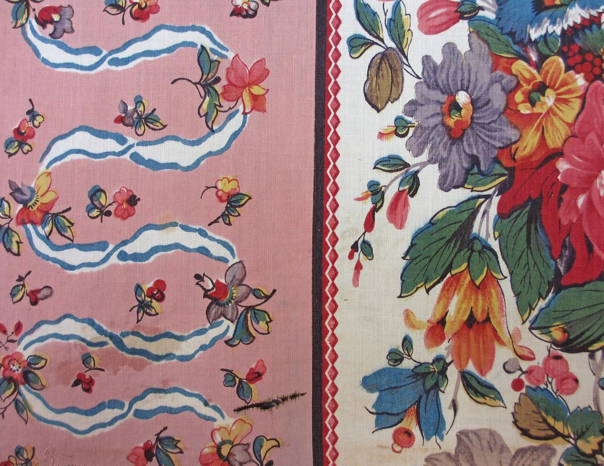 T1288 textile, printed design repeat
