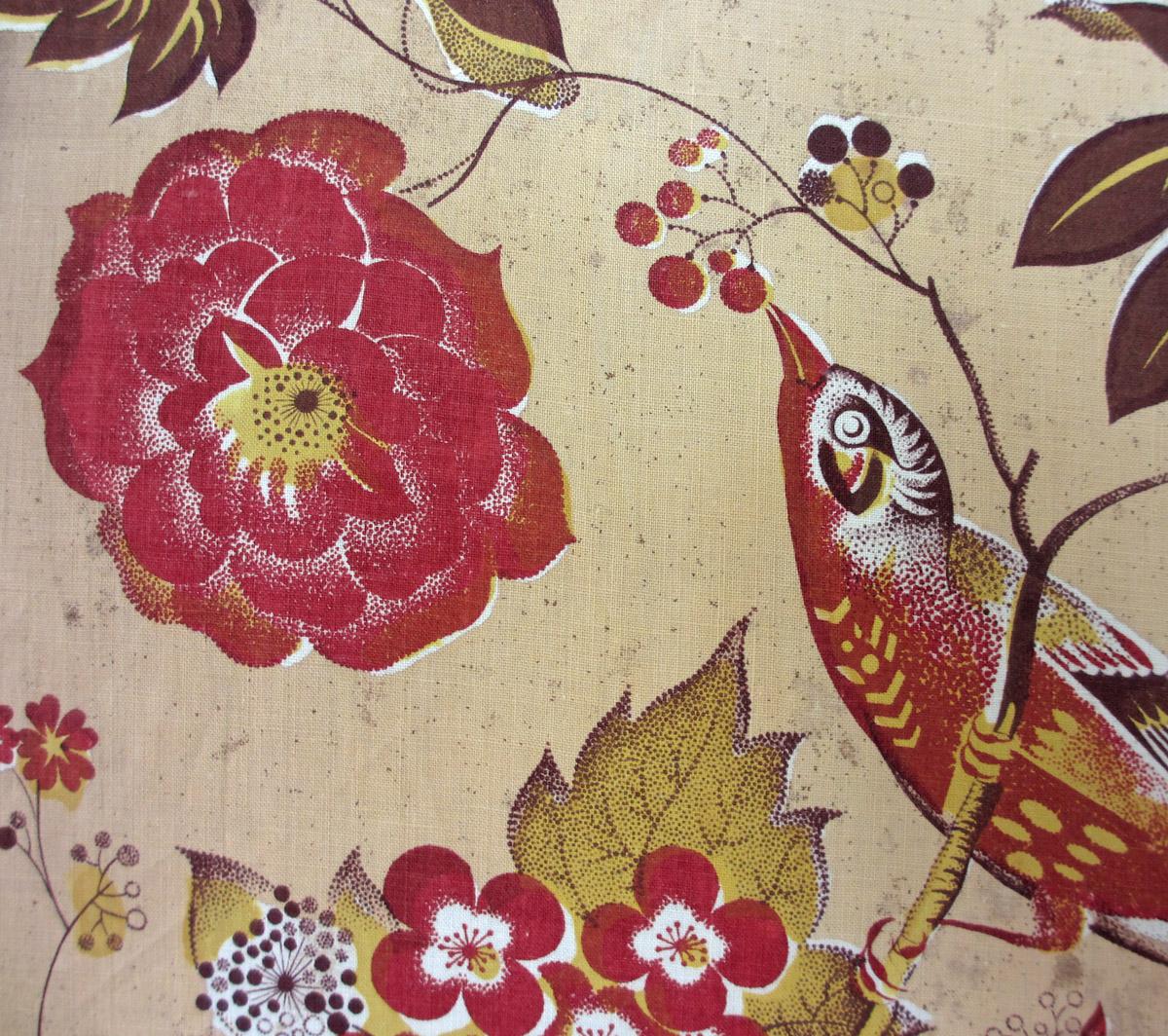 T1096 Textile, printed, partial design repeat