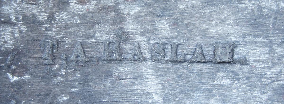 1957.0081.007, Oil stone and box, mark
