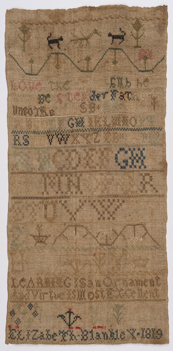 2011.0042.002 Needlework sampler