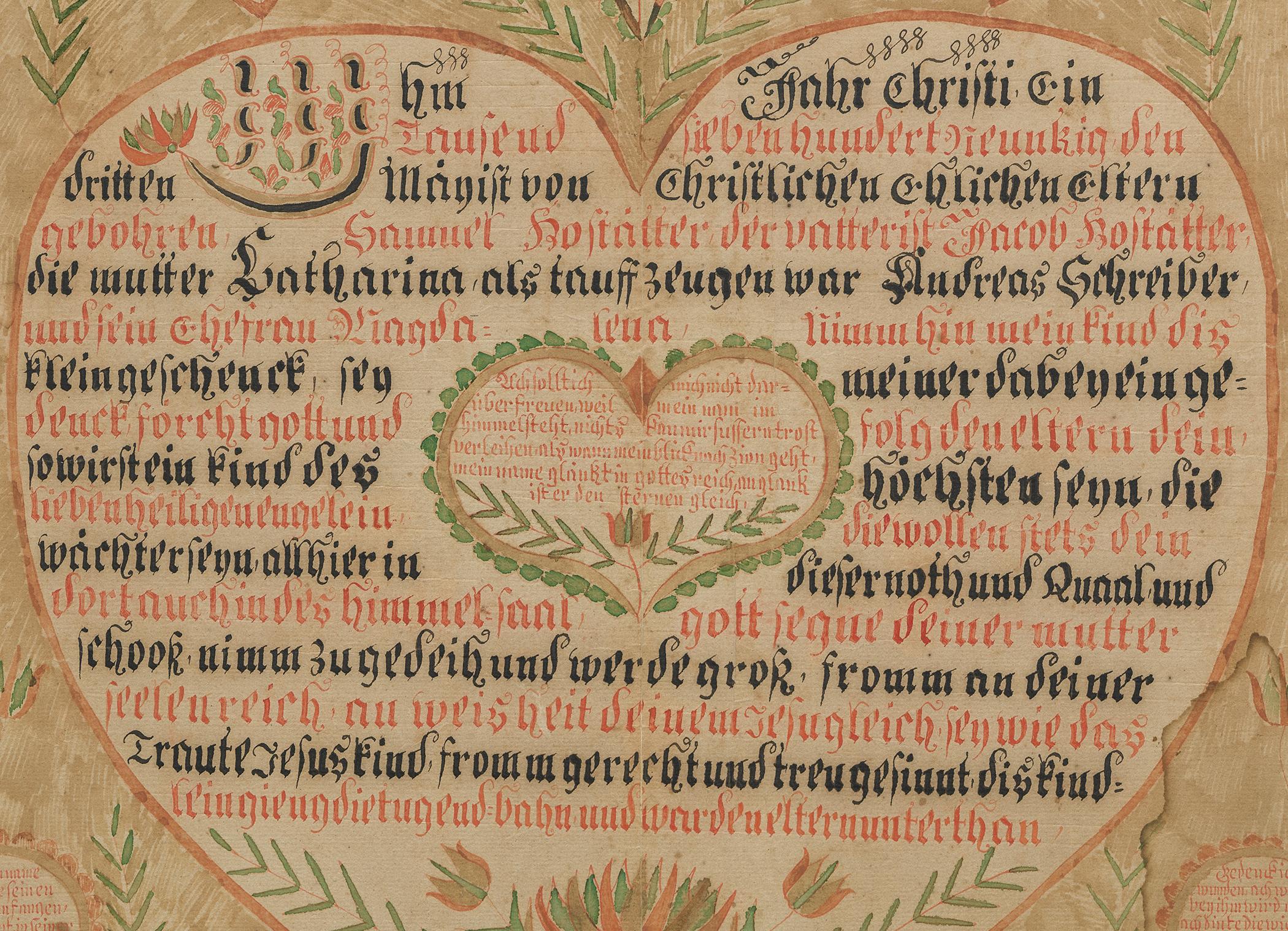 2013.0031.001 A Fraktur, detail 4