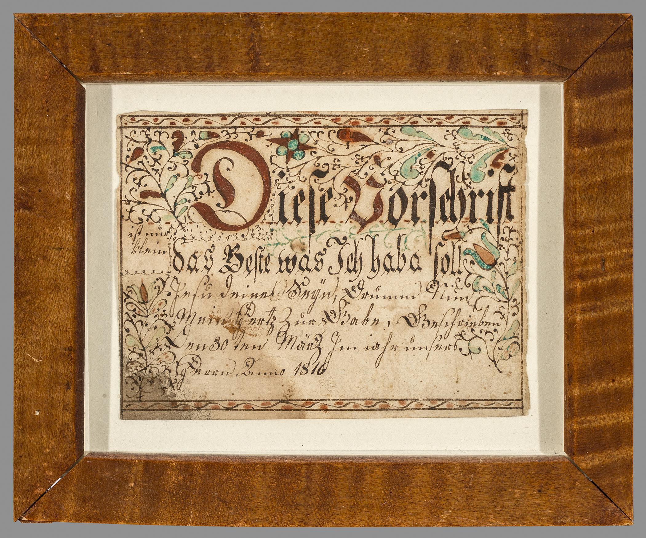 2013.0031.004 A Fraktur, B Frame, view 1