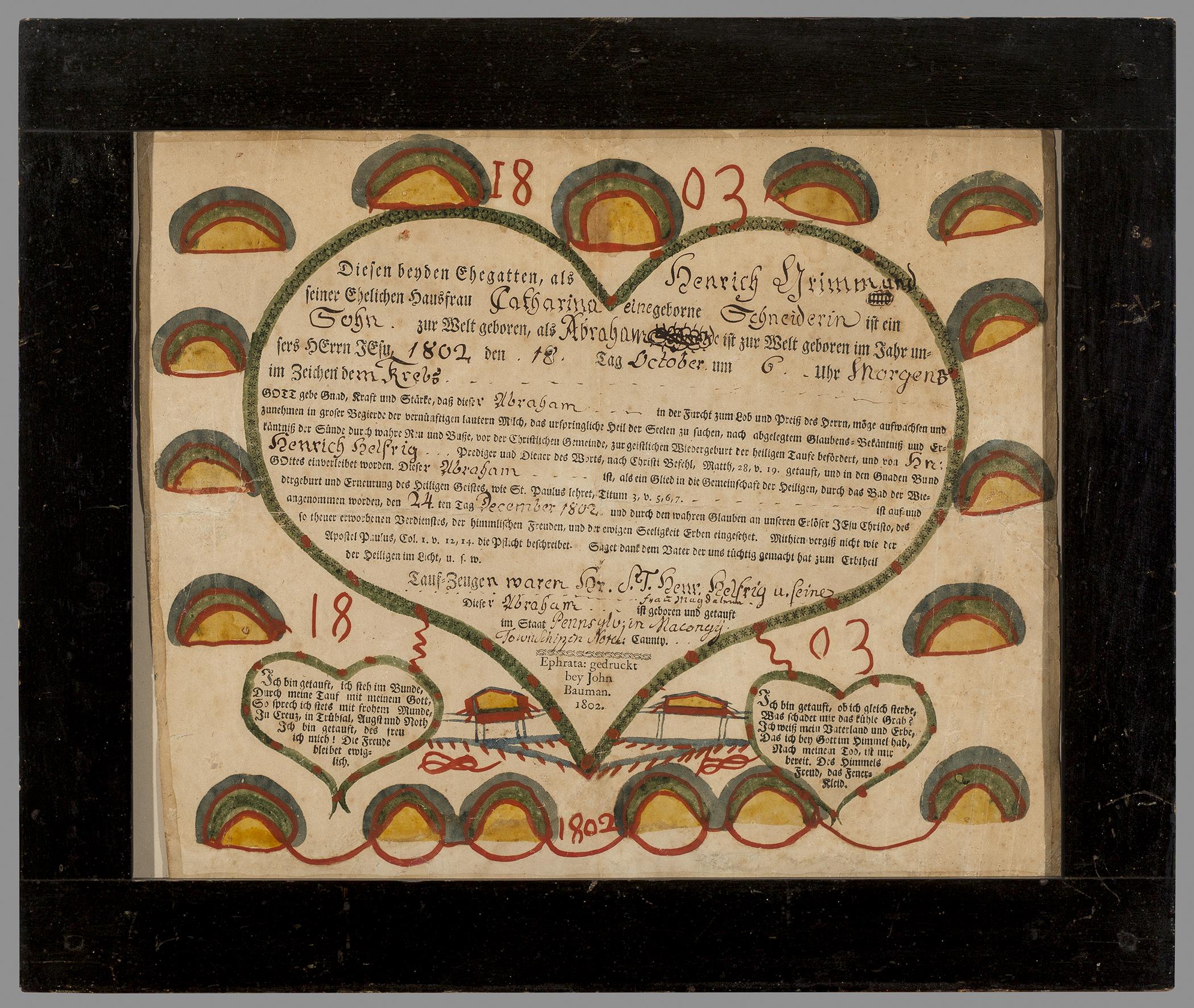 2013.0031.006 A Fraktur, B Frame, view 1
