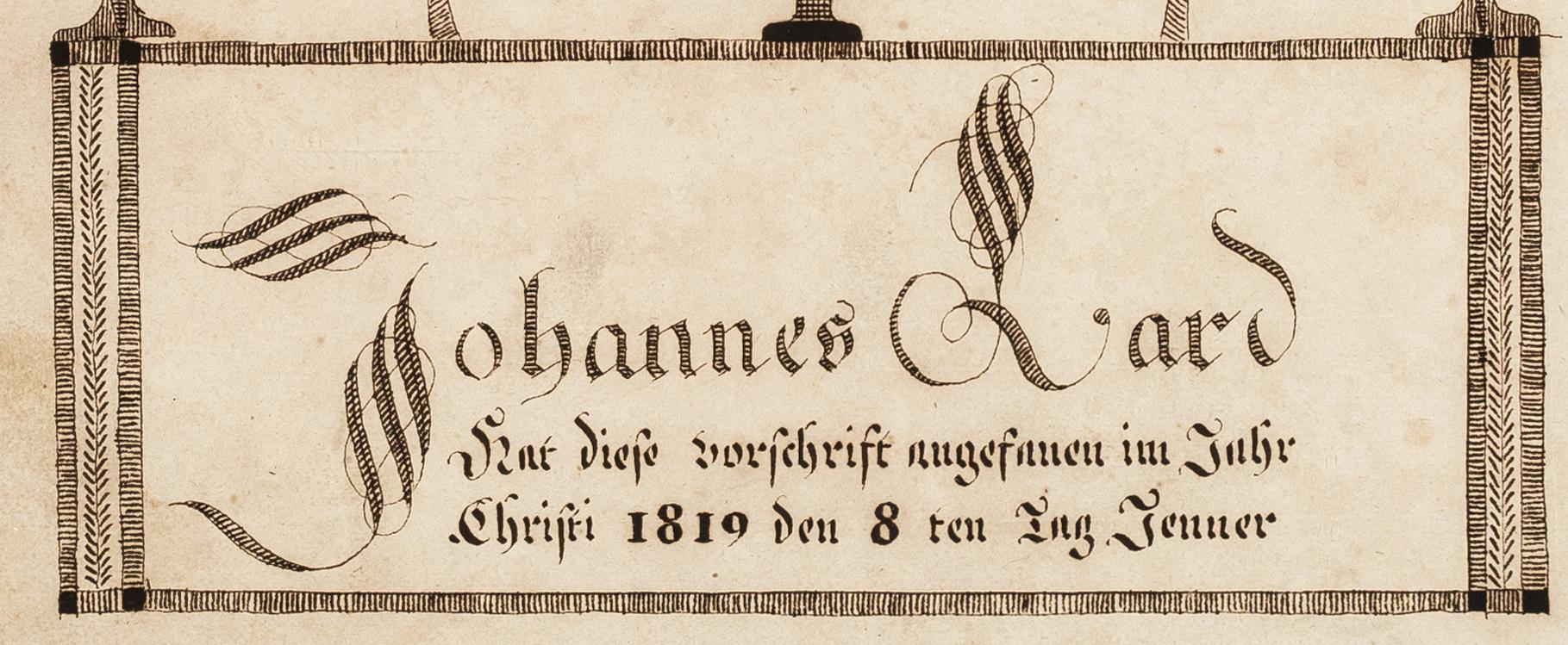 2013.0031.009 A Fraktur, detail 1
