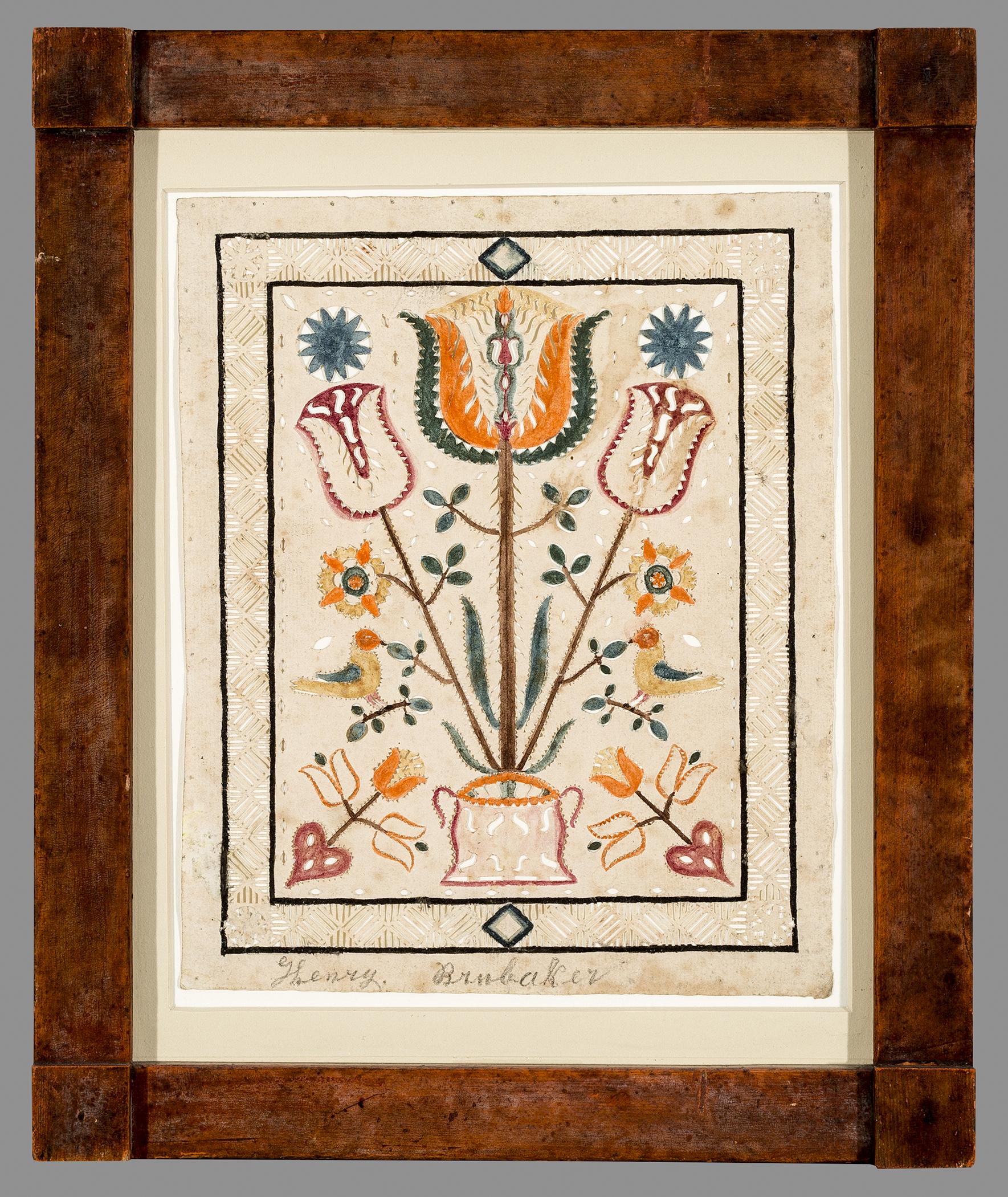 2013.0031.020 A Fraktur, B Frame, view 1