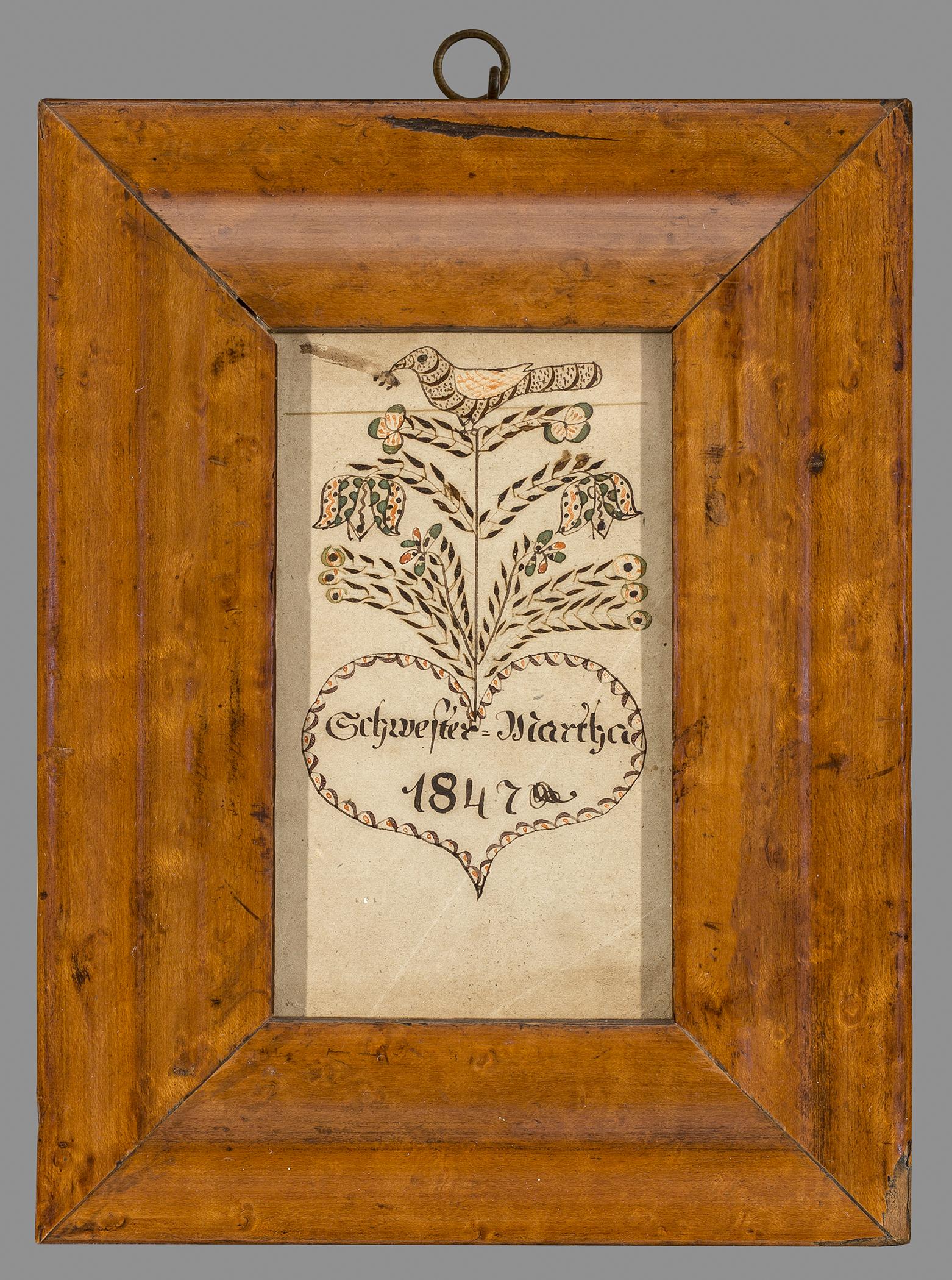 2013.0031.025 A Fraktur, B Frame, view 1