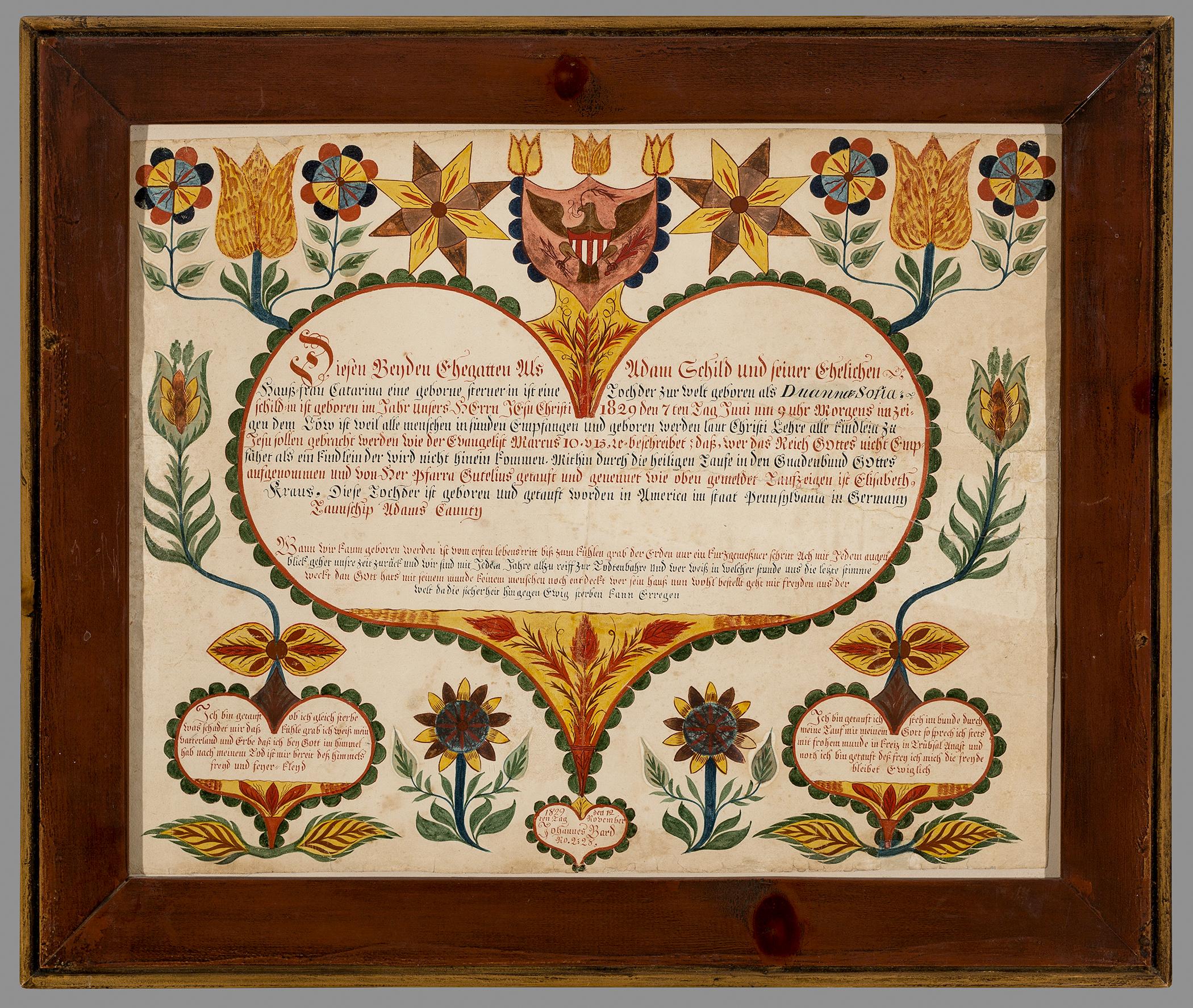 2013.0031.027 A Fraktur, B Frame, view 1