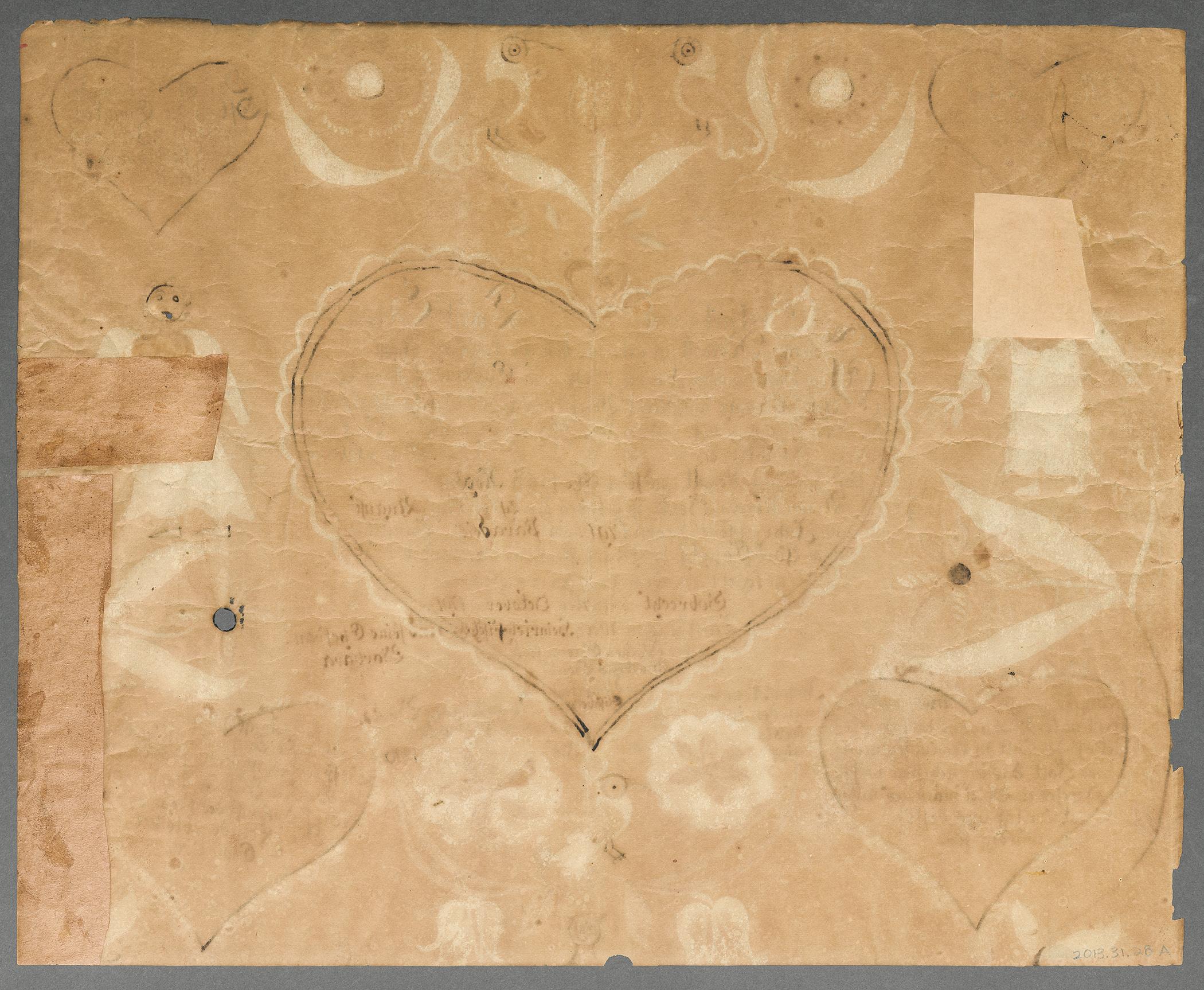 2013.0031.028 A Fraktur, view 2, reverse