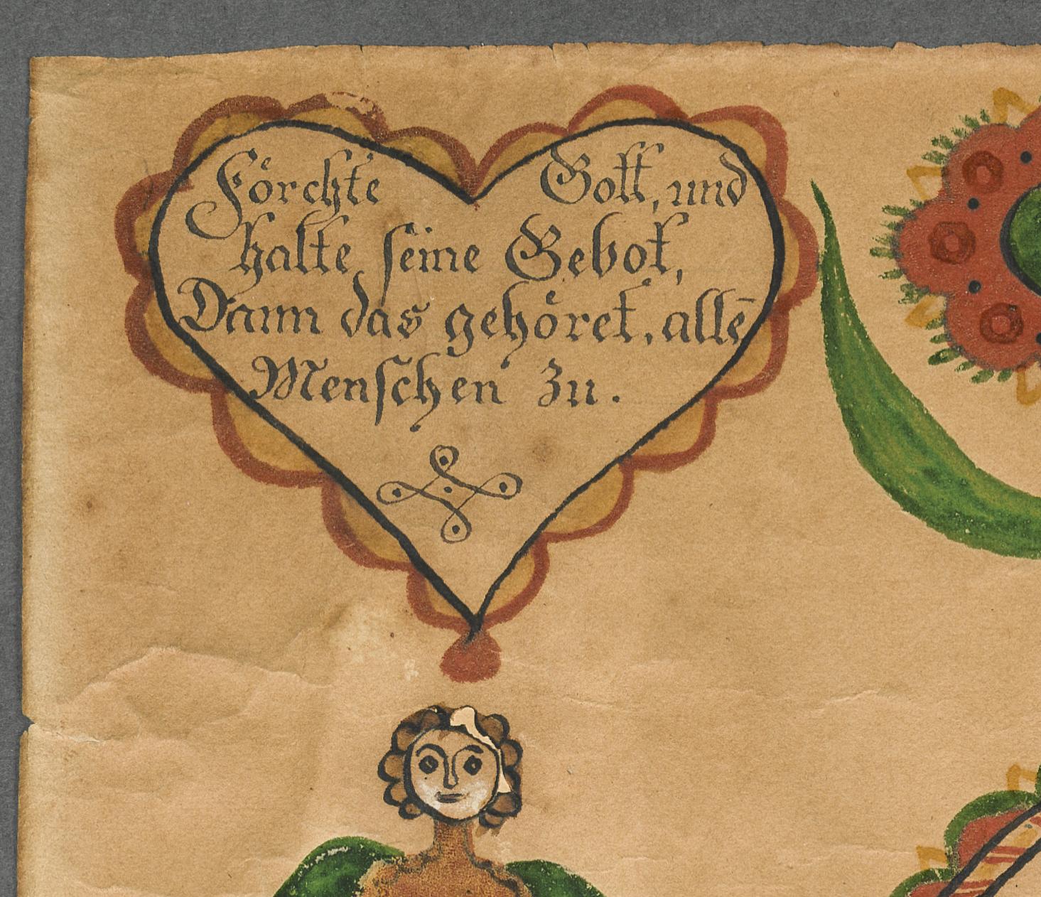 2013.0031.028 A Fraktur, detail 1