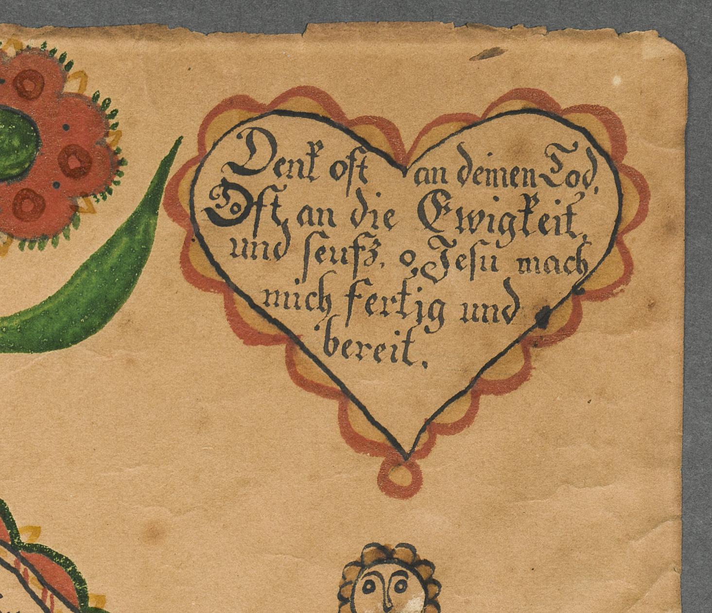 2013.0031.028 A Fraktur, detail 2