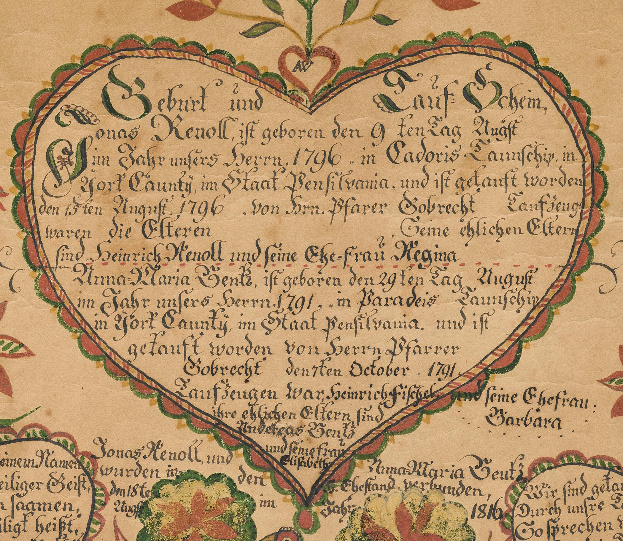 2013.0031.028 A Fraktur, detail 3