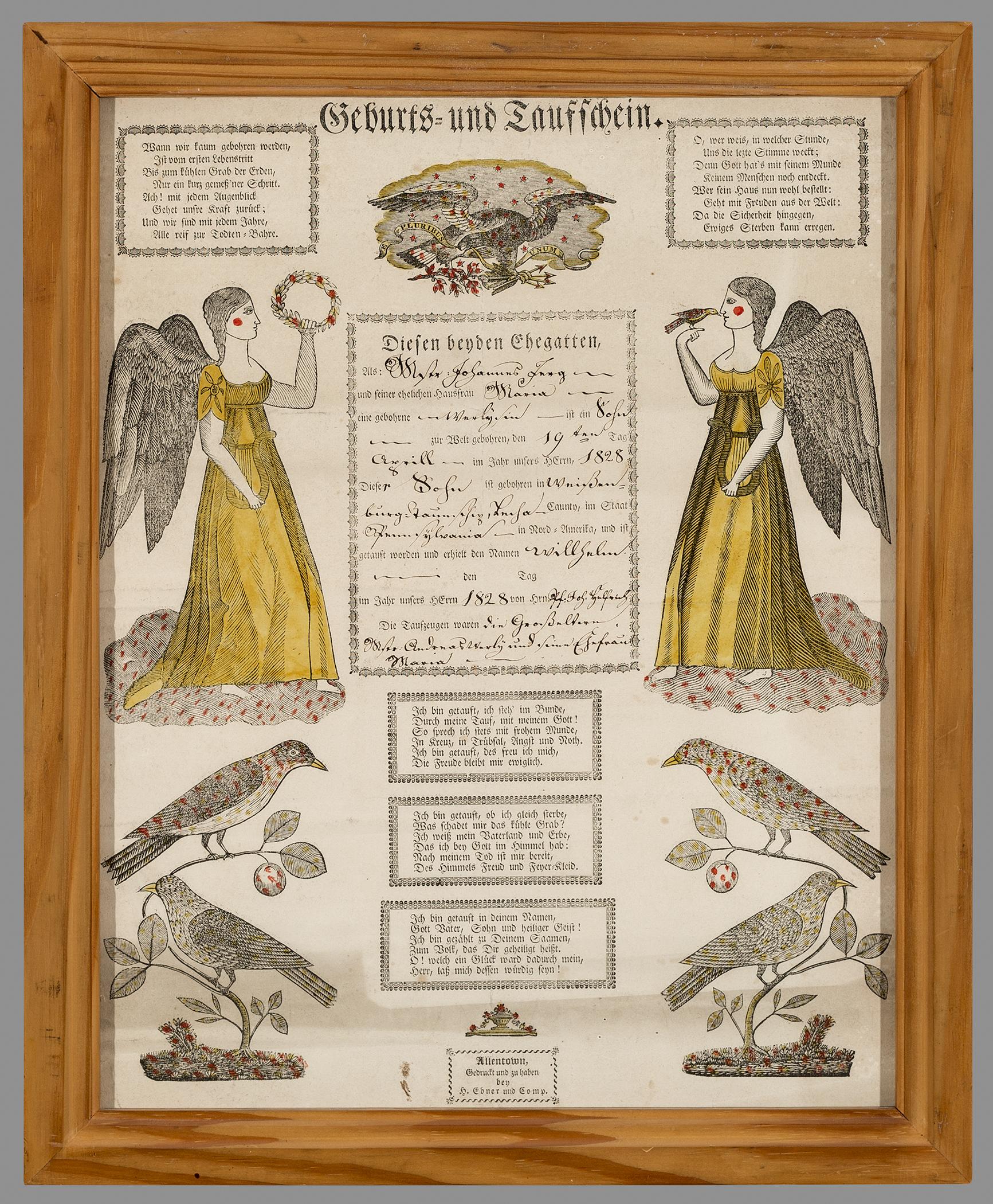 2013.0031.033 A Fraktur, B Frame, view 1