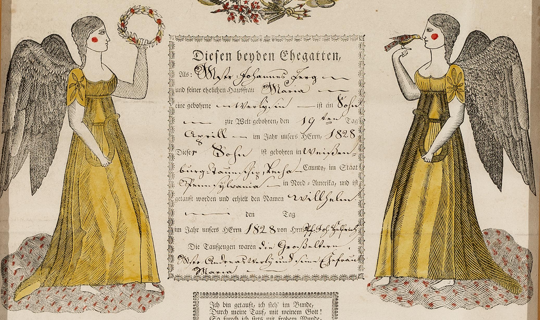 2013.0031.033 A Fraktur, detail 2