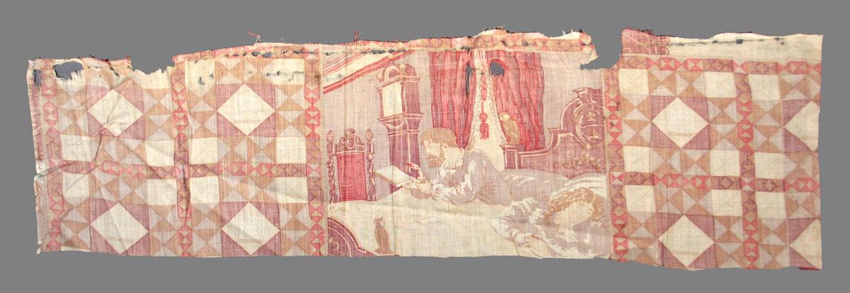 1958.0089.001 B textile, printed reverse