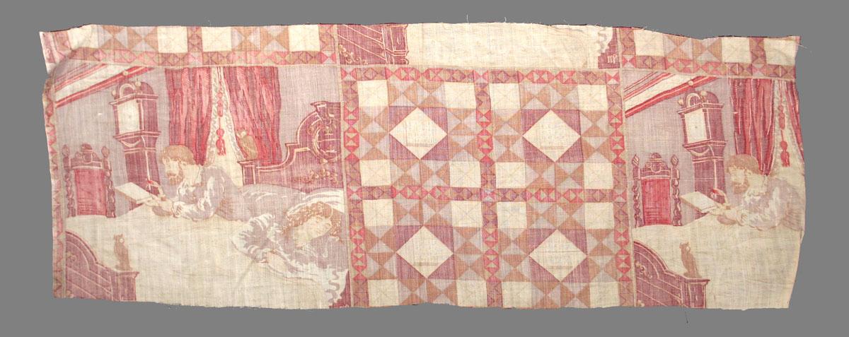1958.0089.001 C textile, printed reverse