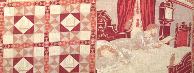 T1143 textile, printed design repeat