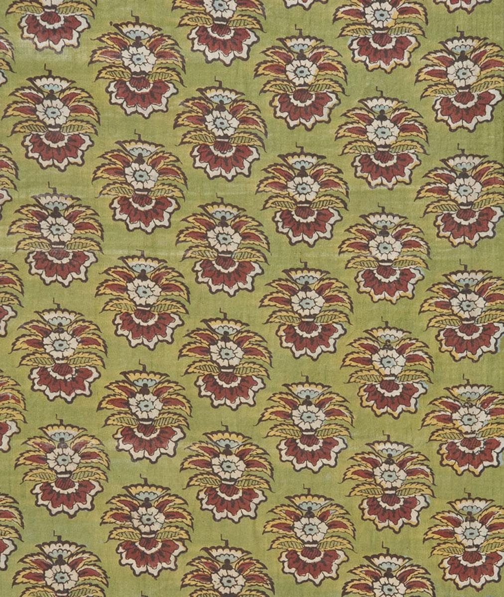 T1296 Textile, printed partial design repeat