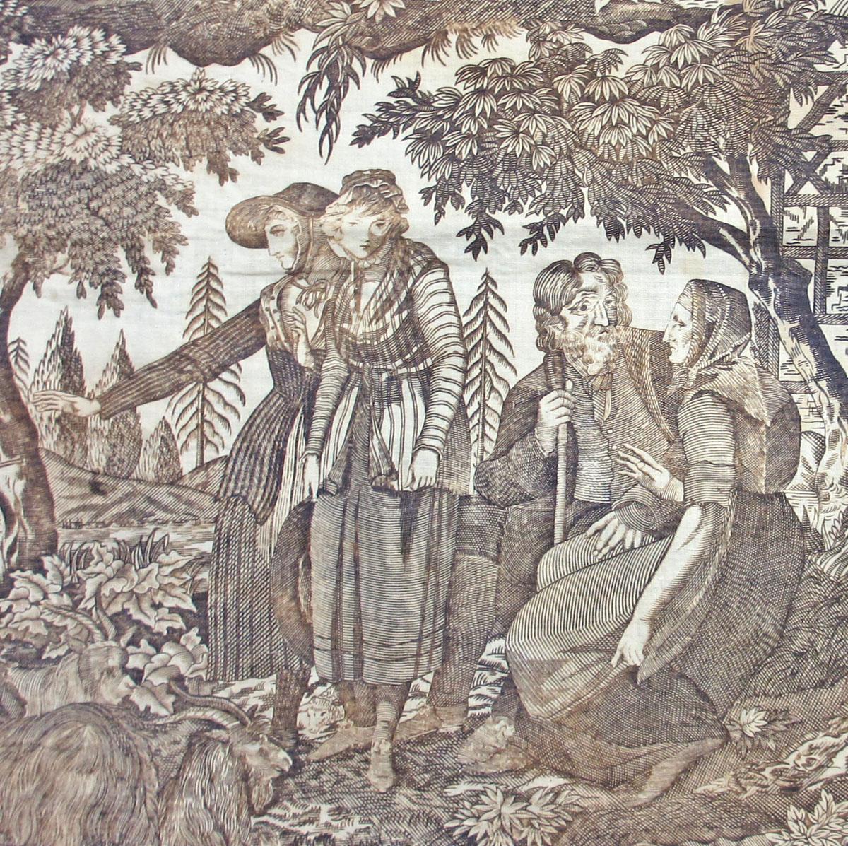 1959.0086 textile, printed detail 3