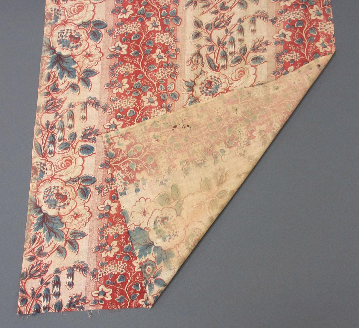 1959.0087.005 Textile, printed partial folded corner