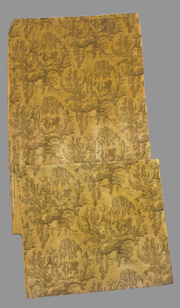 1957.0027.003.002 Textile, printed unnumbered piece 2