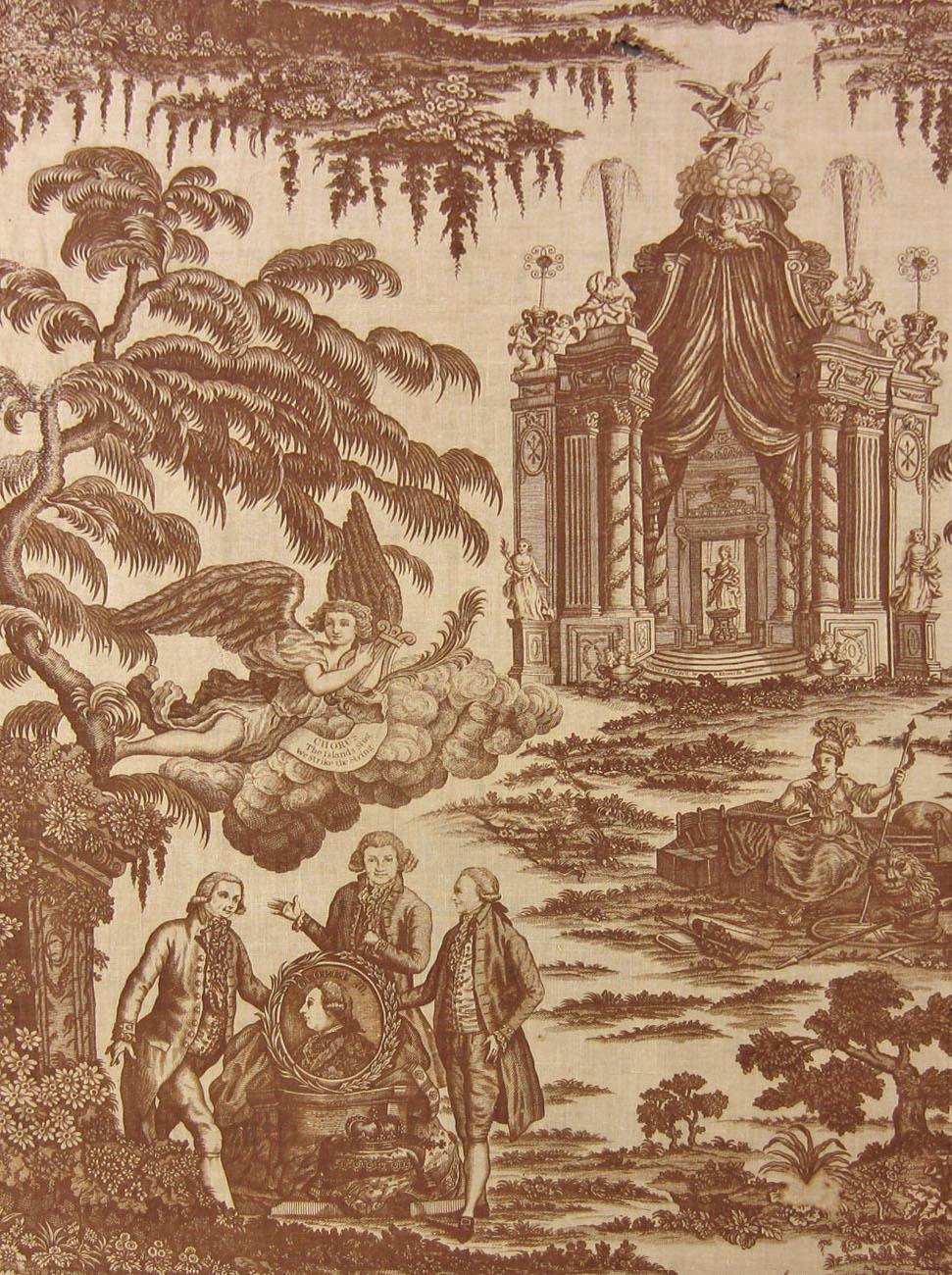 T112 Textile, printed, partial design repeat