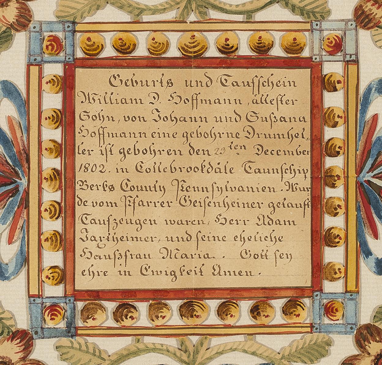 1953.0150.002 A Fraktur, detail 1