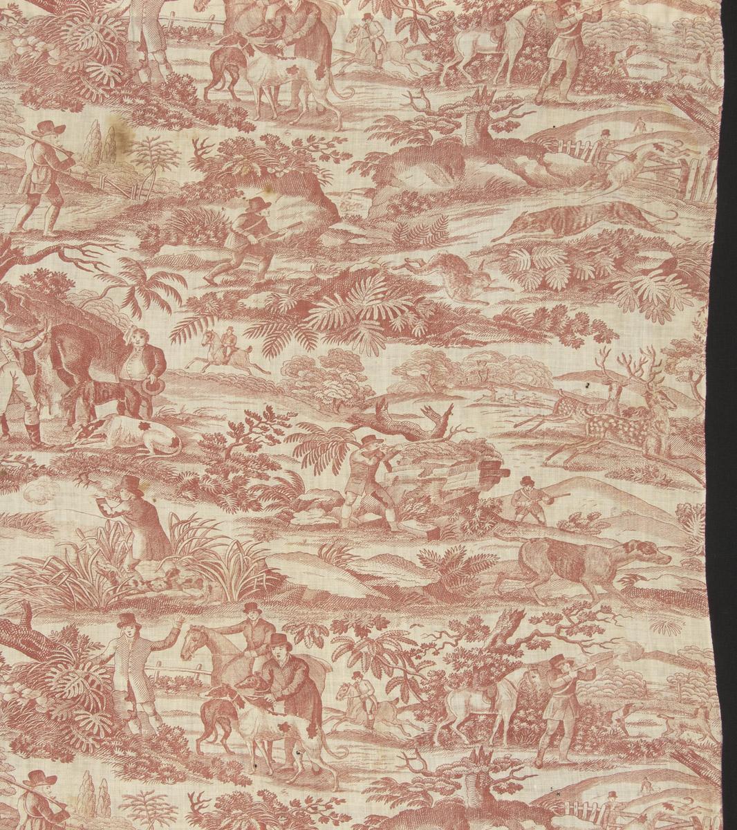 1959.0101.002 Textile, printed, detail 1