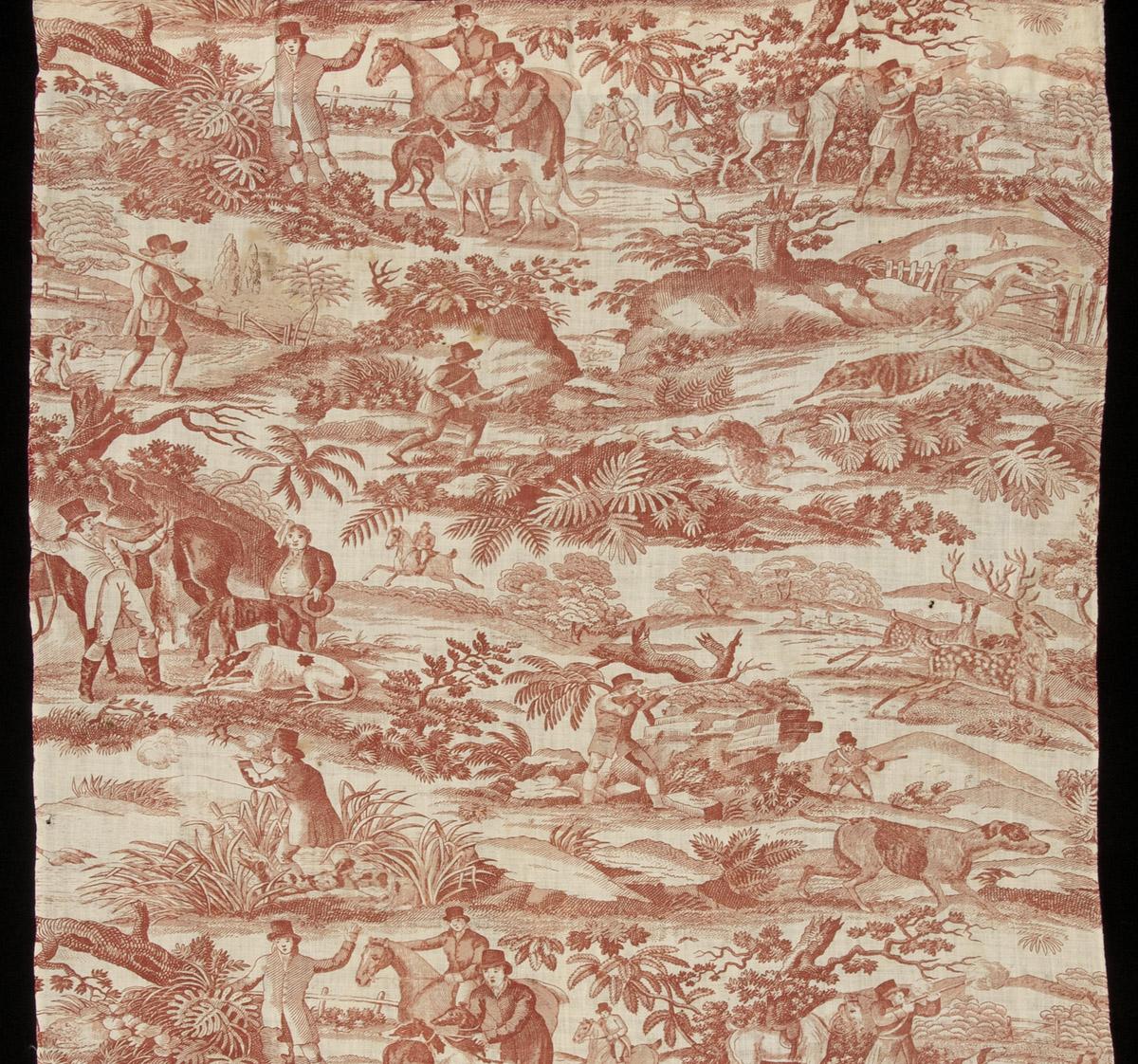 1959.0101.002 Textile, printed, detail 2