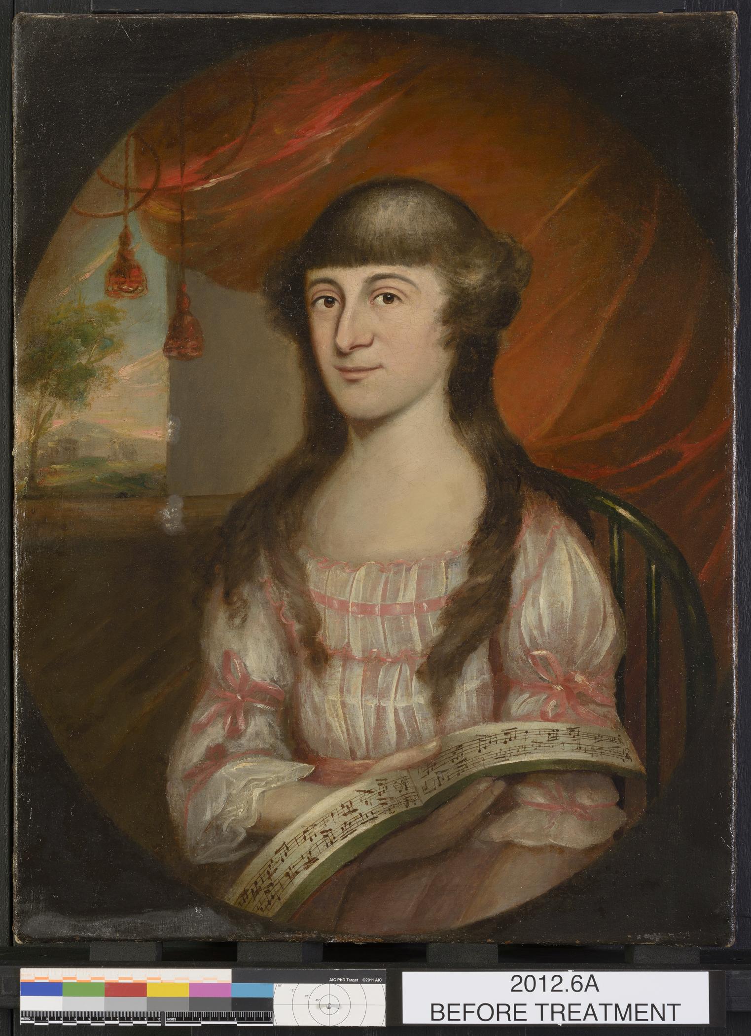 2012.0006 A Painting, view 1, before conservation treatment
