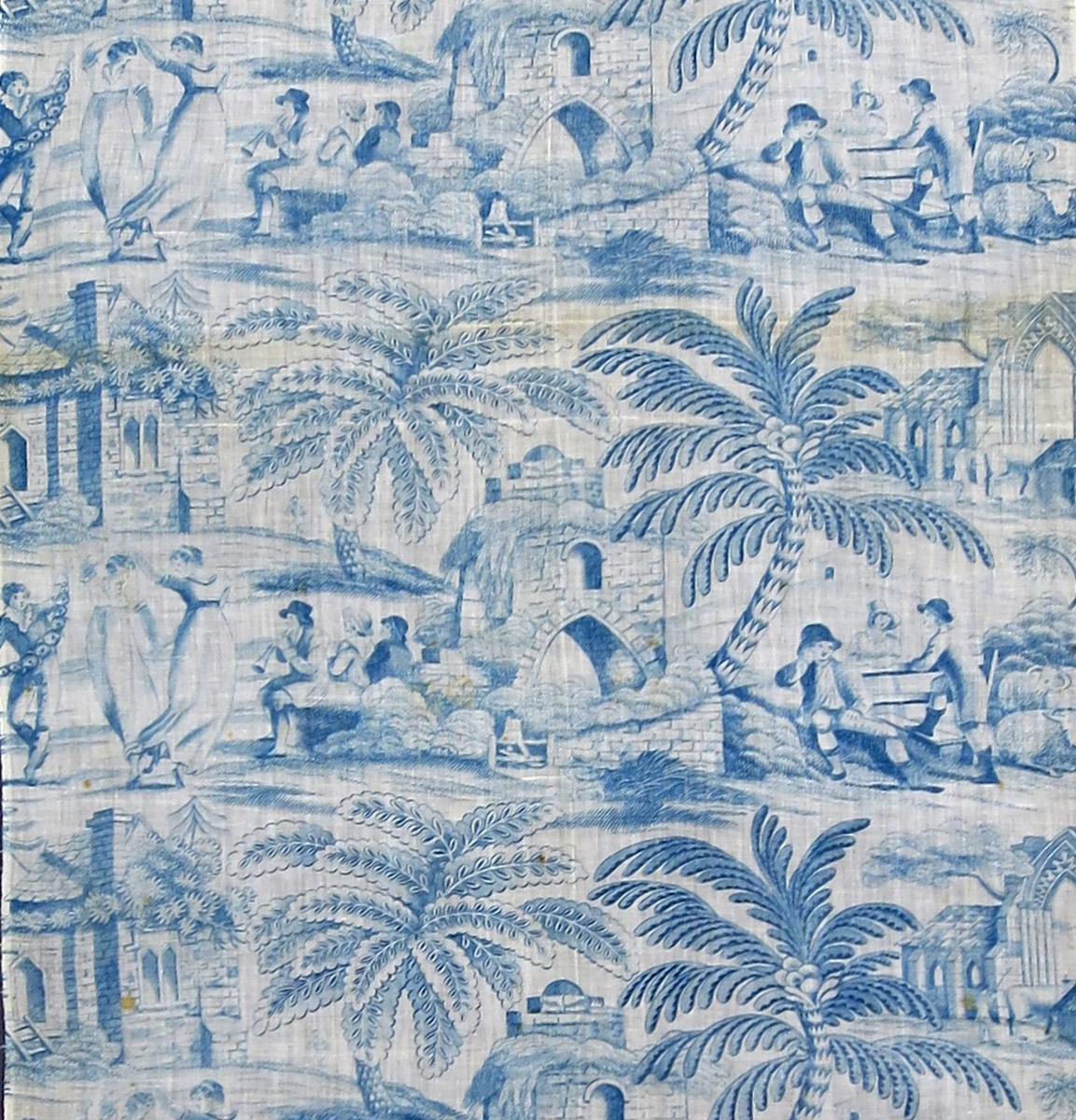 T1167 Textile, printed design repeat