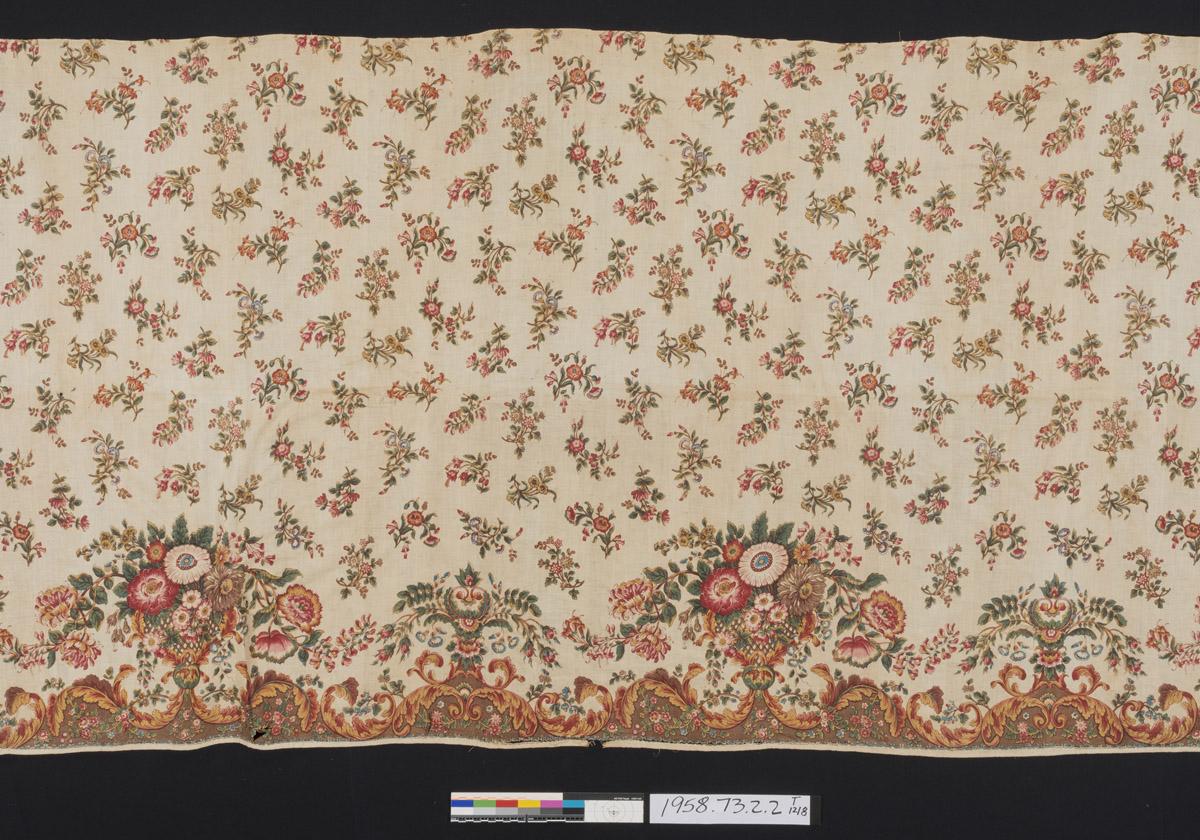 1958.0073.002.002 Textile, printed, detail 1
