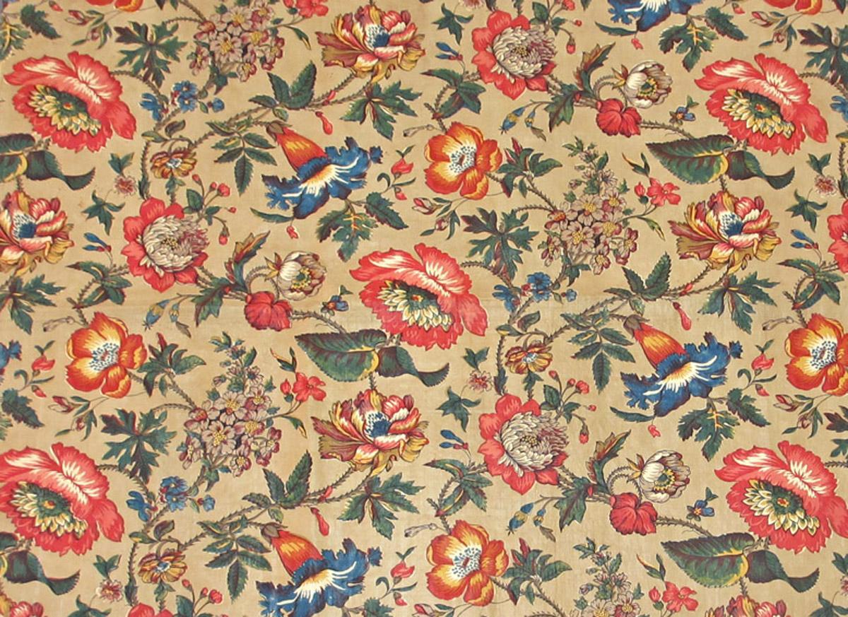 T1225 textile, printed design repeat