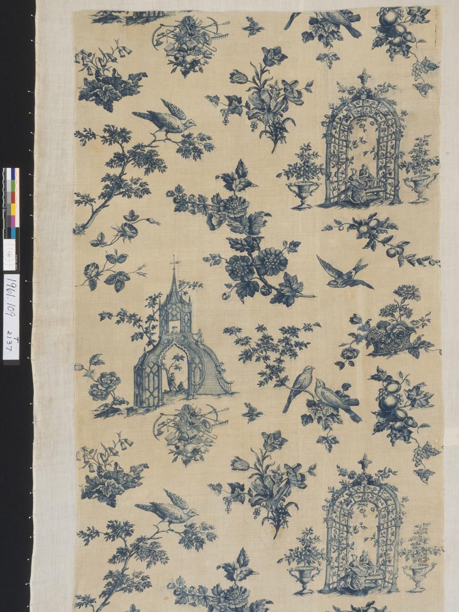 1961.0109 B Textile, printed, detail 1