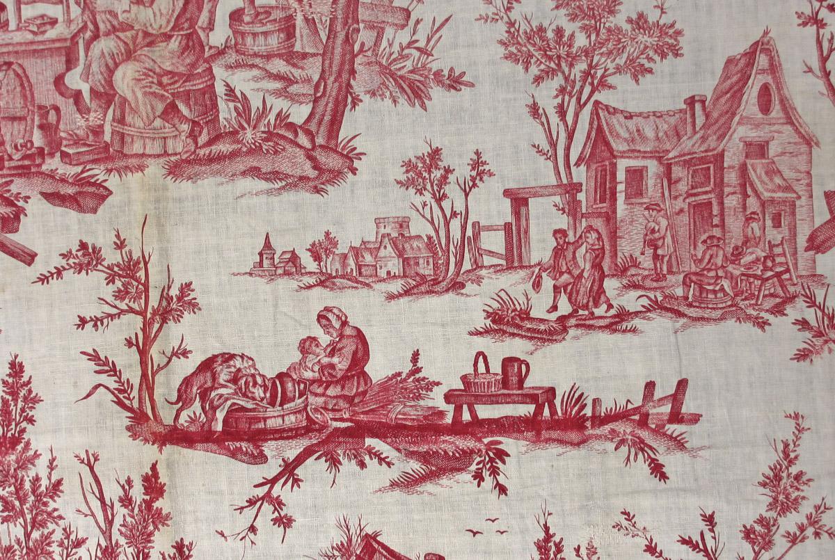 1957.0027.007 S textile, printed detail 2