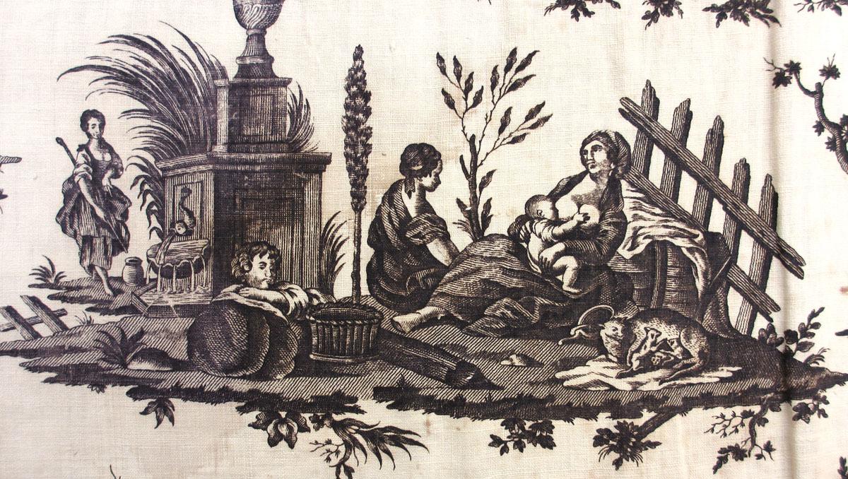 1961.0059 Textile, printed detail 2