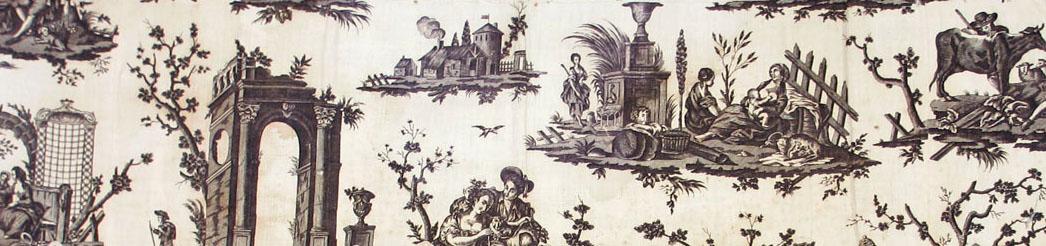 T2160 textile, printed partial design repeat