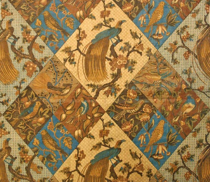 T1084 textile, printed design repeat