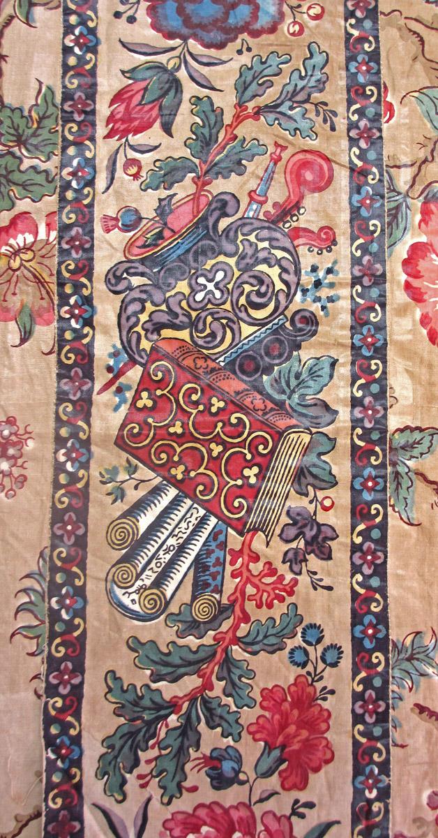 1965.0077.001-.002 Textile, printed detail 2