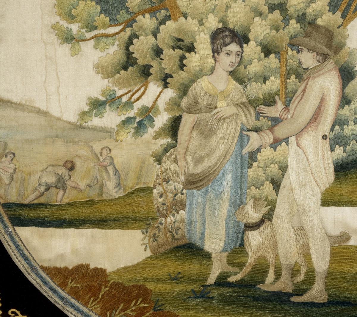 2012.0004.001 A Needlework, B Frame, detail 2