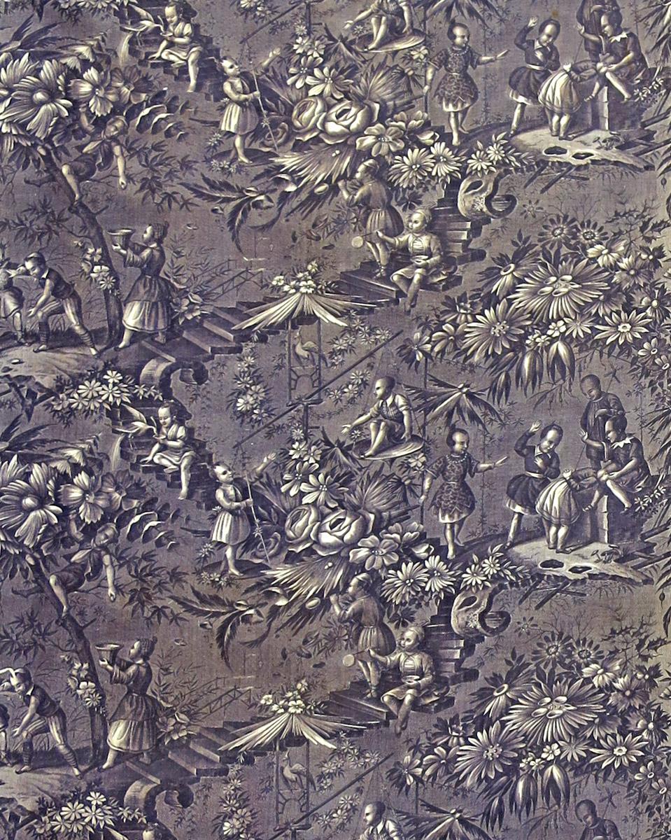 T1053 Textile, printed design repeat